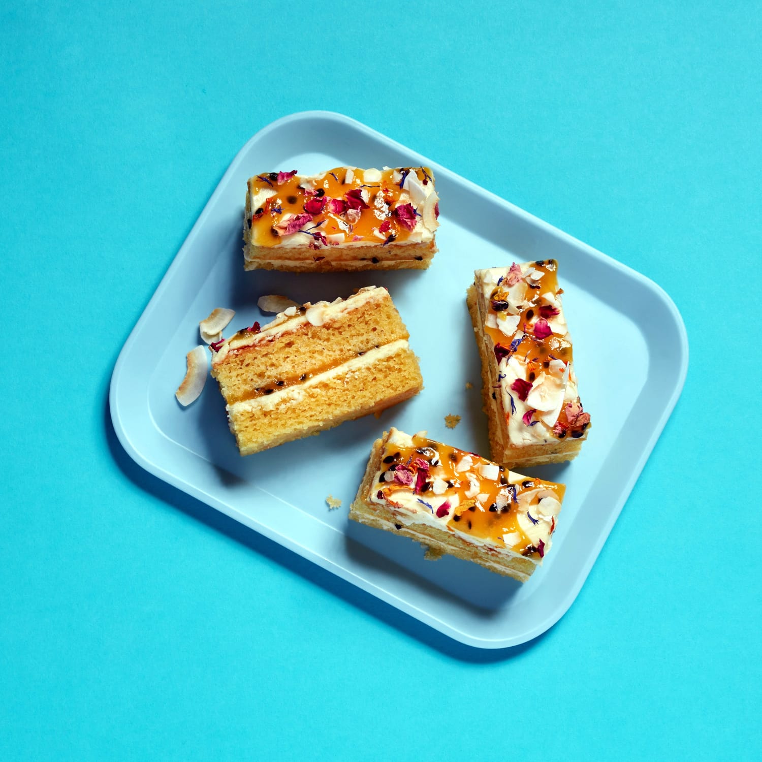 Passionfruit and Coconut Traycake